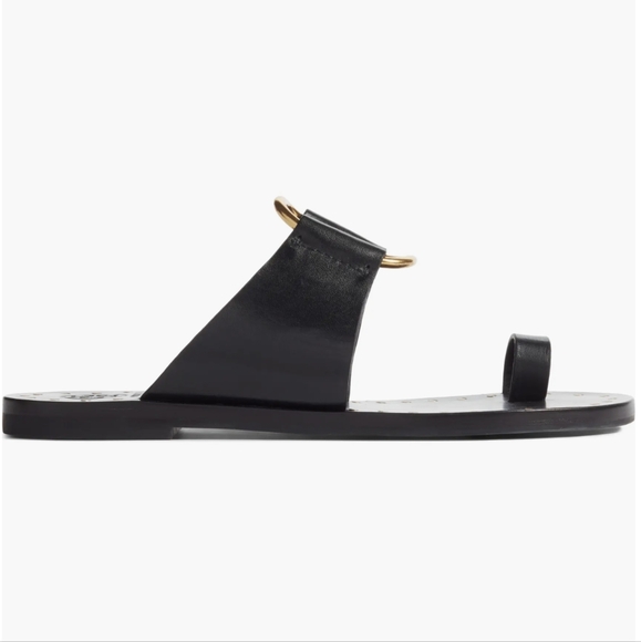 Tory Burch Brannan Studded Sandals Black Leather Women's 6.5 $248 - Picture 4 of 16